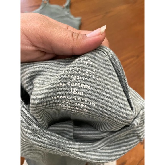 Little Planet Organic By Carters Sweater Romper Outfit 18m - Picture 6 of 9